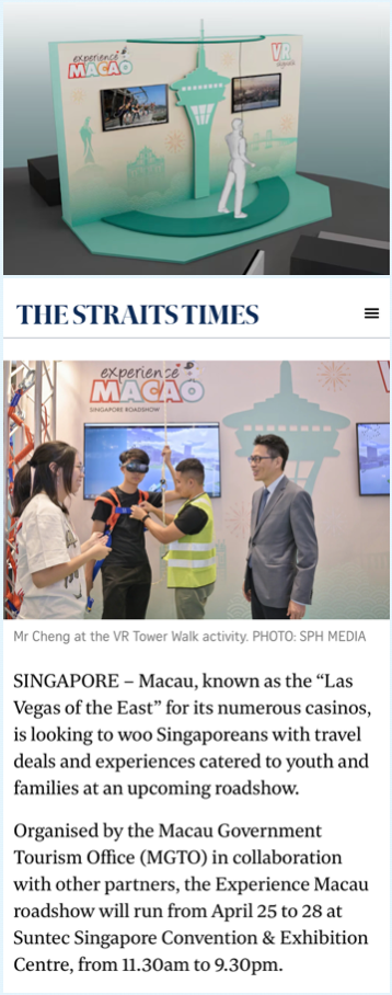 Experience Macao Roadshow virtual-reality experience